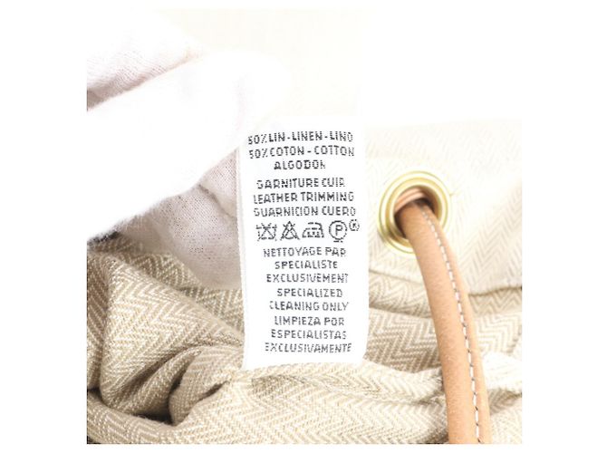 Borsa a Spalla in Pelle e Tela Aline GM di Hermès Beige - vista 10