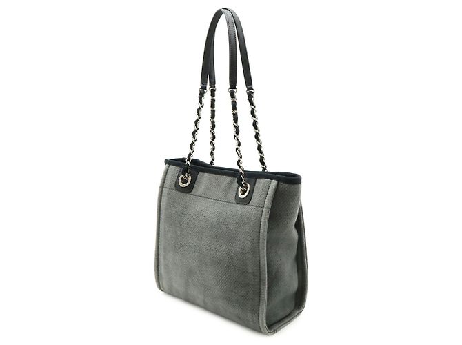 Chanel Deauville Tote Bag Braun Schwarz - Ansicht 3
