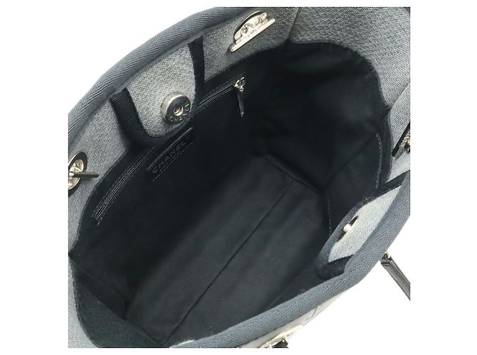 Chanel Deauville Tote Bag Braun Schwarz - Ansicht 6