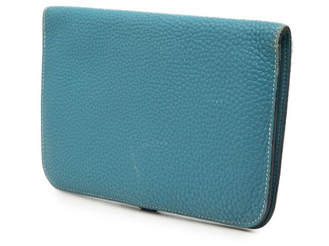 Cartera Larga Dogon GM de Hermès en Jean Azul - vista 2