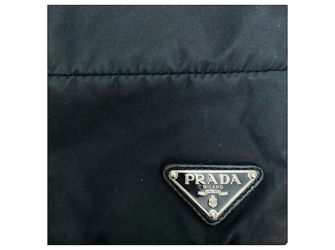 Bolso de hombro con logo triangular Prada Negro - vista 12
