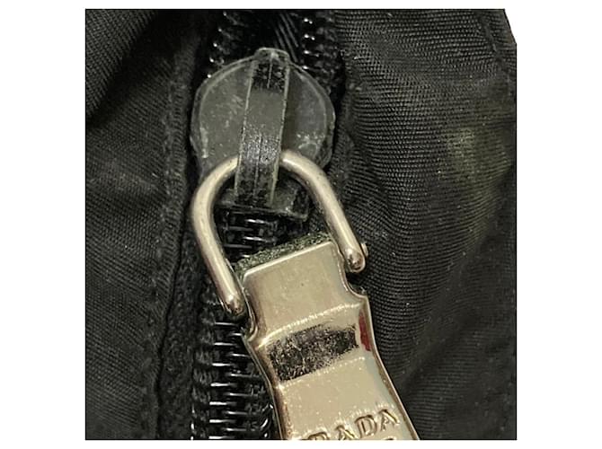 Bolso de hombro con logo triangular Prada Negro - vista 16