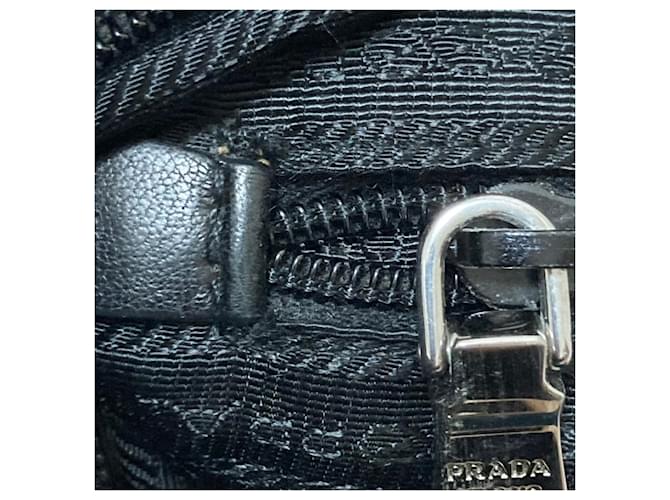 Bolso de hombro con logo triangular Prada Negro - vista 18