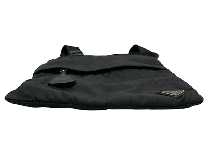 Bolso de hombro con logo triangular Prada Negro - vista 5