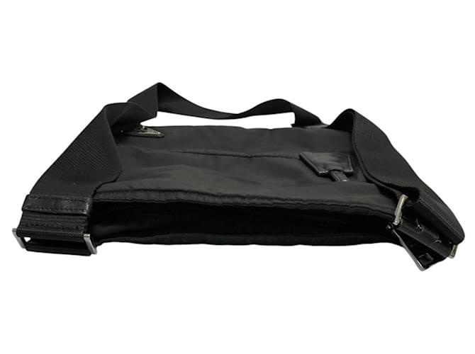 Bolso de hombro con logo triangular Prada Negro - vista 6