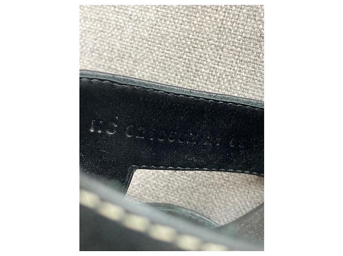 Sandali piatti in pelle nera Hermès Oran Nero - vista 5