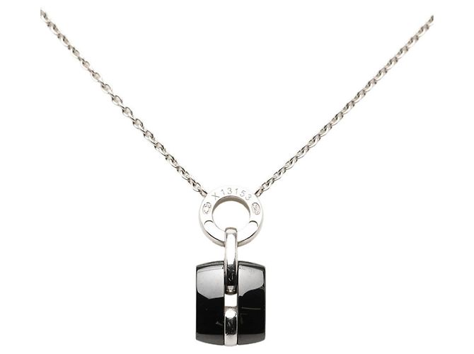 Collar Péndulo Ultra Chanel Negro Plata - vista 2