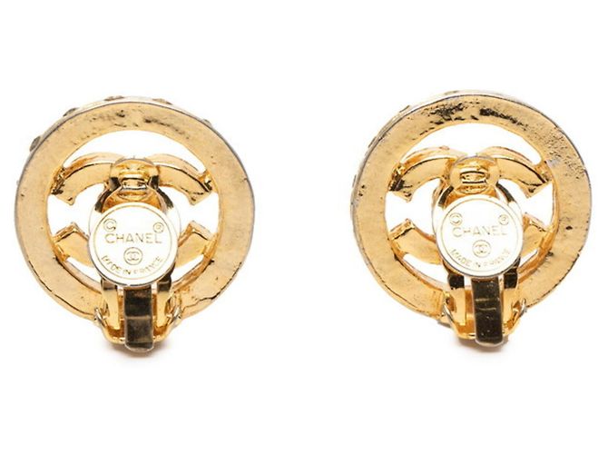 Chanel Coco Mark Clip Ohrringe Golden - Ansicht 2