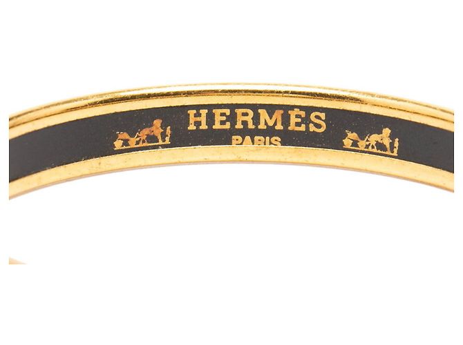 Hermès Brazalete Cloisonné PM Hermes Roja Dorado - vista 4