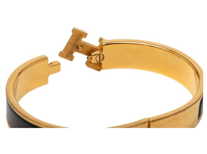 Bracciale Glitter Click H PM di Hermès Nero D'oro - vista 4