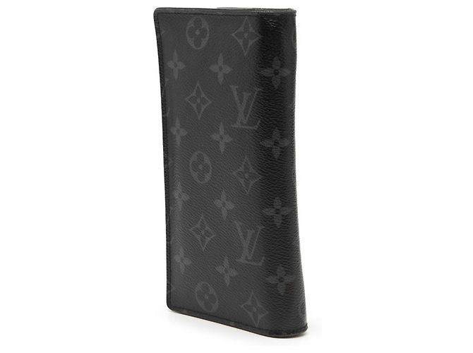 Portafoglio Lungo Brazza Monogram Eclipse Louis Vuitton Marrone Nero - vista 2