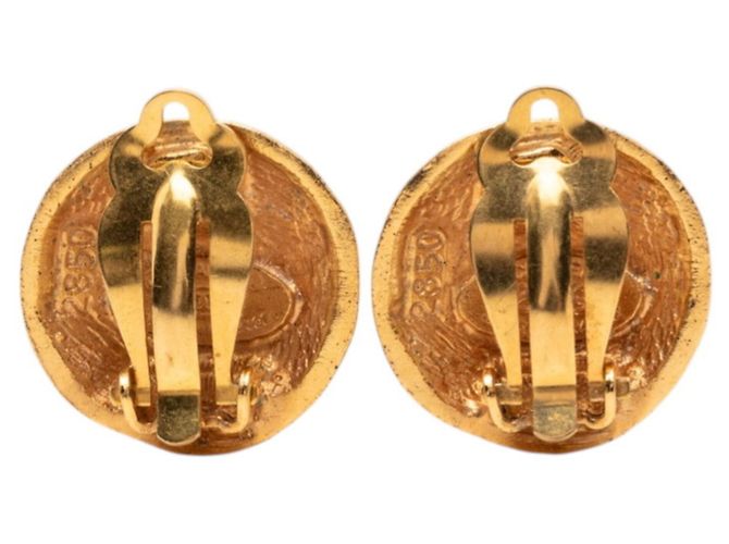 Orecchini a clip placcati in oro Chanel Coco Mark D'oro - vista 2