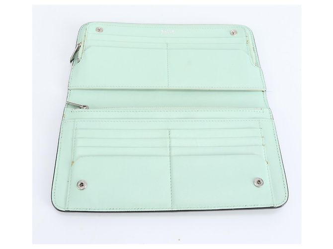 Cartera larga de cuero con logo B de Bally - vista 3