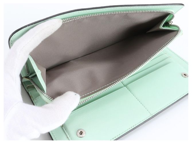 Cartera larga de cuero con logo B de Bally - vista 4