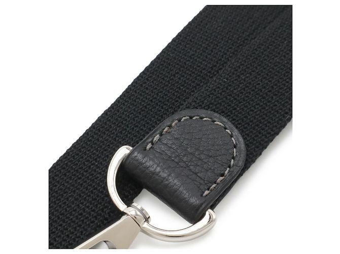 Garden Cinghia a spalla in tela e pelle nera Hermès Nero - vista 5