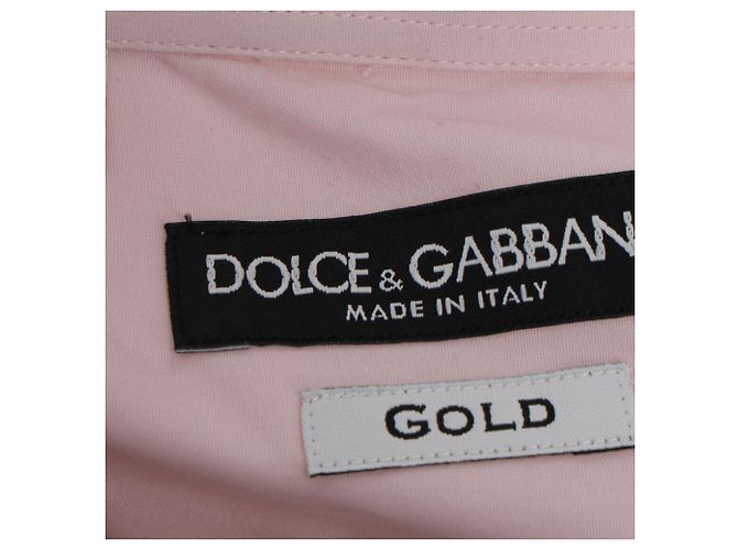 Camicia con bottoni Dolce & Gabbana in cotone rosa - vista 4