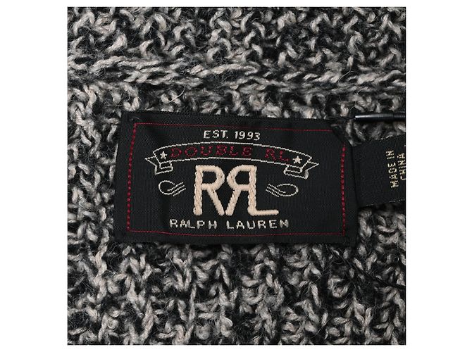 Grau Wollstrickjacke mit Schalkragen RRL von Ralph Lauren - Ansicht 4