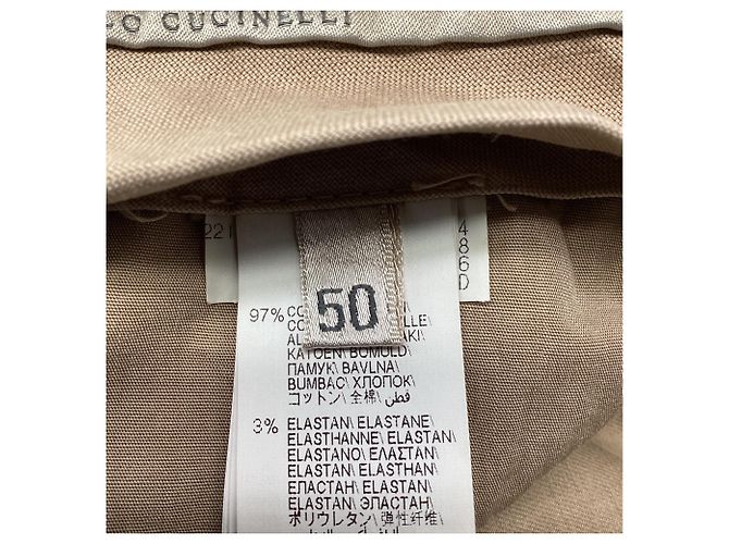 Jeans slim-fit a vita bassa in cotone beige Brunello Cucinelli - vista 4
