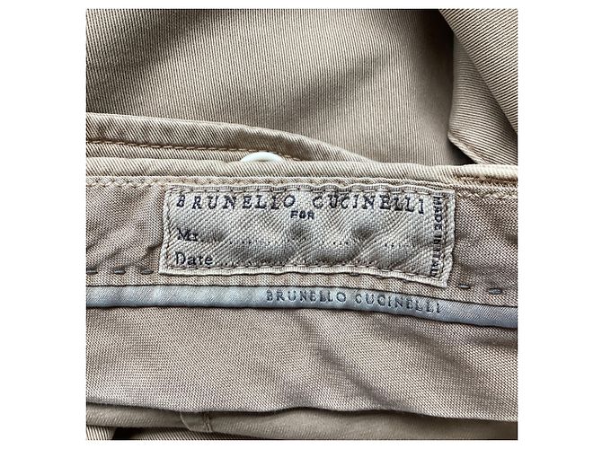 Jeans slim-fit a vita bassa in cotone beige Brunello Cucinelli - vista 6