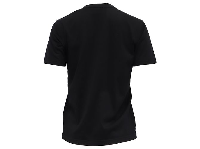 Camiseta negra de algodón con logo bordado de Burberry Negro - vista 4