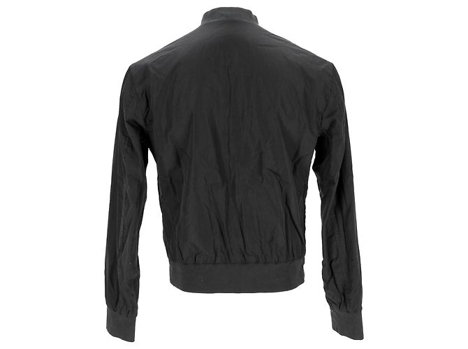 Chaqueta bomber con cremallera en poliamida negra con logo de Dolce & Gabbana Negro - vista 3