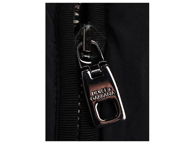 Chaqueta bomber con cremallera en poliamida negra con logo de Dolce & Gabbana Negro - vista 7