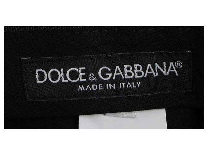 Pantaloni dritti in lana nera Dolce & Gabbana Nero - vista 4