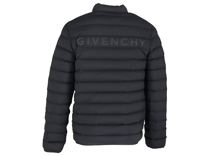 Giacca Puffer in Nylon Nero con Stampa Logo Givenchy - vista 3