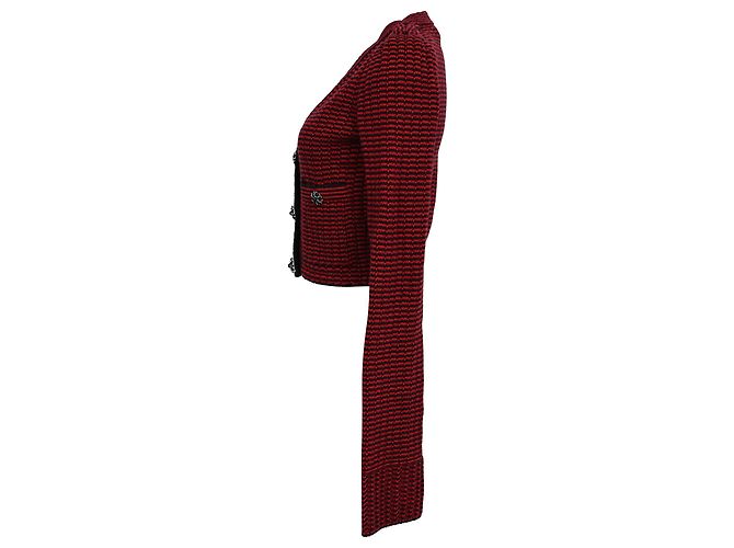 Self portrait Kurzer Cardigan von Self-Portrait aus roter Wolle - Ansicht 2