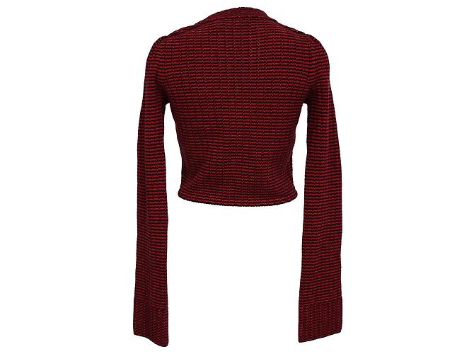 Self portrait Kurzer Cardigan von Self-Portrait aus roter Wolle - Ansicht 3