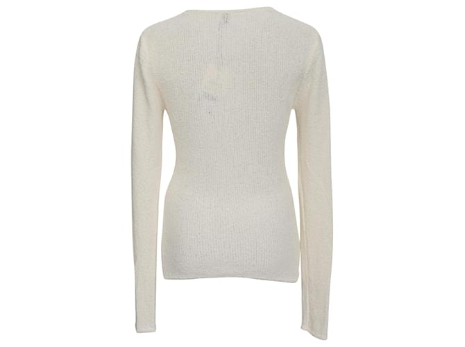 Totême Bouclé-Strickpullover in Weißpapier Roh - Ansicht 3