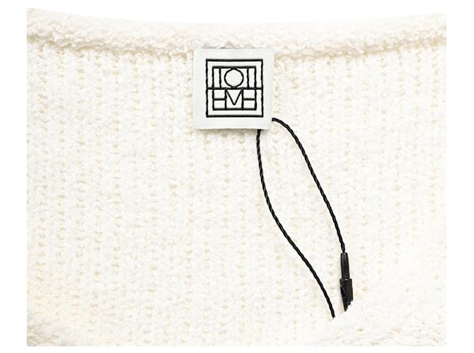 Totême Bouclé-Strickpullover in Weißpapier Roh - Ansicht 4