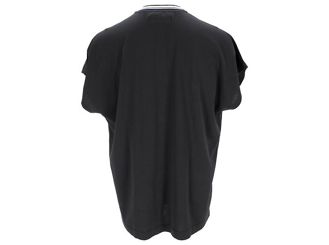 Camiseta de algodón negro con estampado de logo de corona Dolce & Gabbana - vista 3
