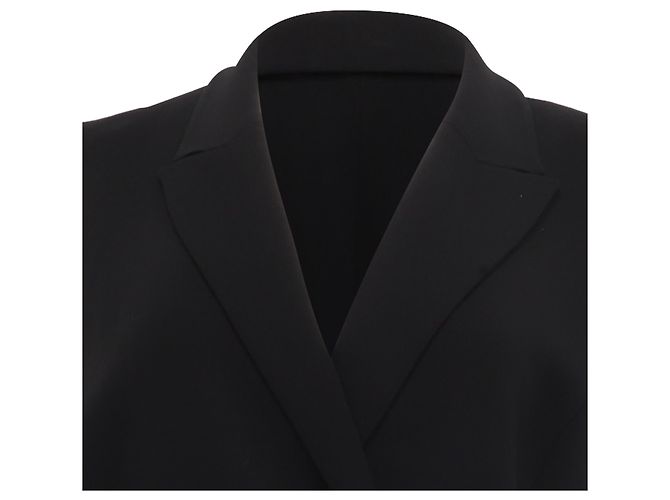 Theory Vestido Mini con Efecto Envolvente en Triacetato Negro - vista 2
