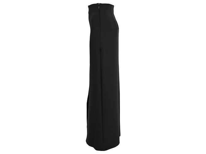 Max Mara Leisure Schlitz Maxi-Rock aus schwarzem Polyester - Ansicht 2