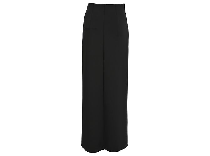 Max Mara Leisure Schlitz Maxi-Rock aus schwarzem Polyester - Ansicht 3