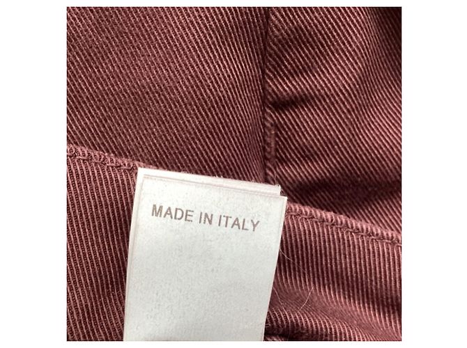 Burgunderfarbene Low-Rise Skinny Jeans aus Baumwolle von Brunello Cucinelli Rot Bordeaux - Ansicht 4