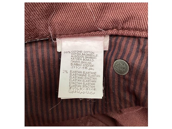 Burgunderfarbene Low-Rise Skinny Jeans aus Baumwolle von Brunello Cucinelli Rot Bordeaux - Ansicht 5