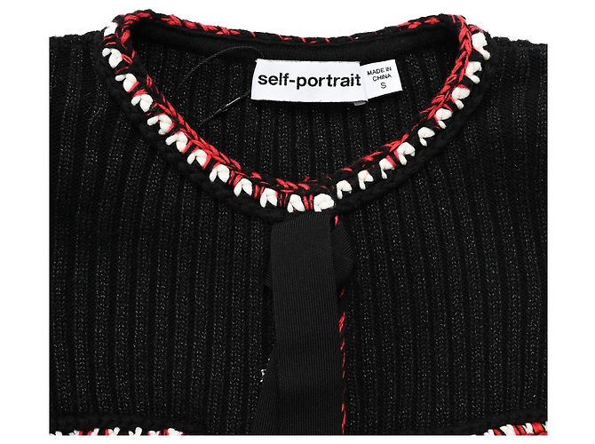 Self portrait Vestido Midi de Punto Self-Portrait en Algodón Negro - vista 5