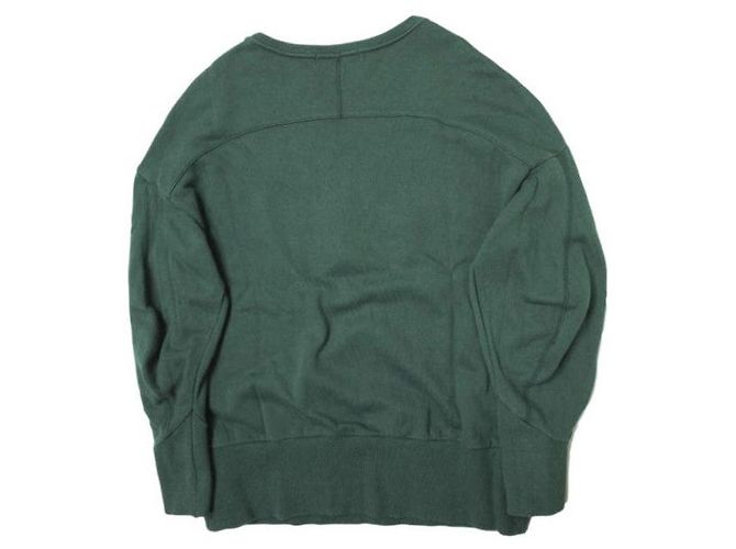 Autre Marque Baumwoll-Sweatshirt mit CEaRET Remake-Logo Grün Dunkelgrün - Ansicht 2