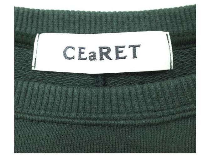 Autre Marque Baumwoll-Sweatshirt mit CEaRET Remake-Logo Grün Dunkelgrün - Ansicht 3