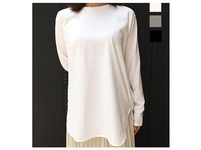 Autre Marque Camiseta de manga larga de algodón ADAWAS ADWS-101-09 Blanco - Ansicht 3