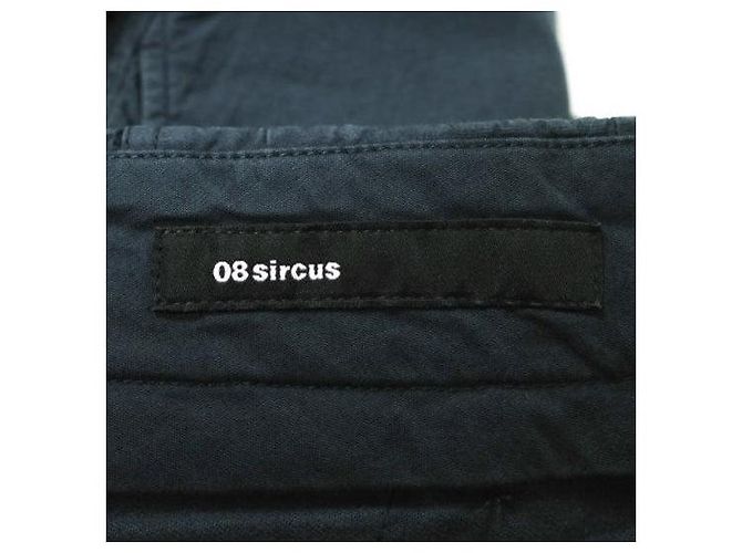 Autre Marque Pantaloni in cotone Typewriter 08sircus Blu Blu navy - vista 4