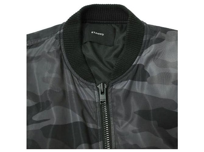 Autre Marque Chaqueta acolchada con cremallera técnica de camuflaje STAMPD Negro - vista 4