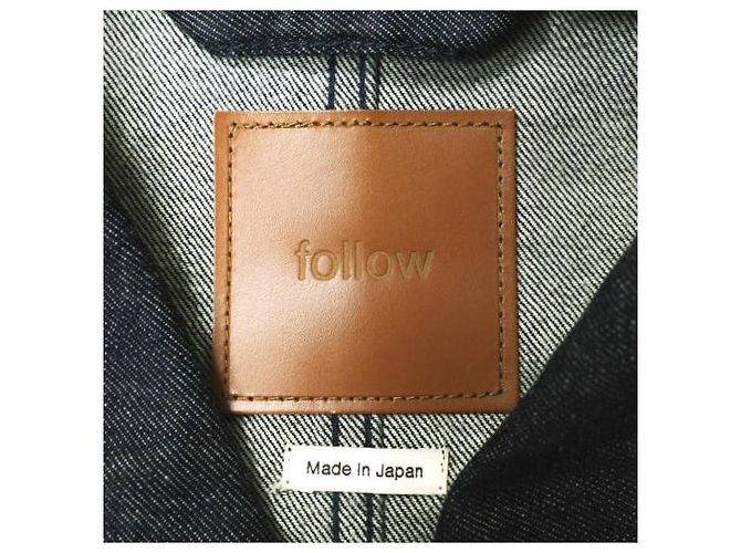 Autre Marque CHAQUETA DE DENIM DE ALGODÓN FOLLOW Brilla para el gusto Azul - vista 4