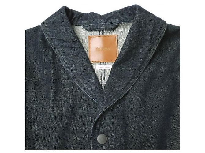 Autre Marque CHAQUETA DE DENIM DE ALGODÓN FOLLOW Brilla para el gusto Azul - vista 5