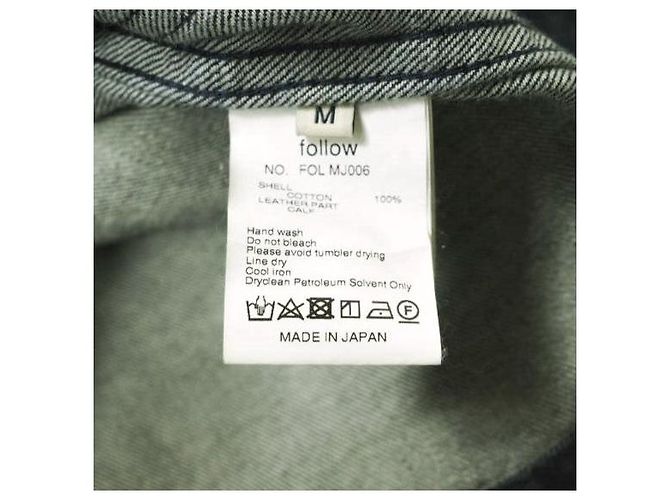 Autre Marque CHAQUETA DE DENIM DE ALGODÓN FOLLOW Brilla para el gusto Azul - vista 8