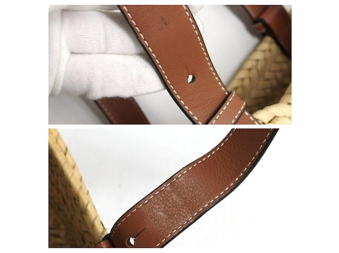 Borsa in rafia Loewe (Piccola) Marrone - vista 11