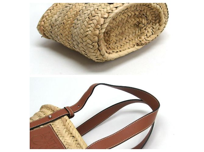 Borsa in rafia Loewe (Piccola) Marrone - vista 4