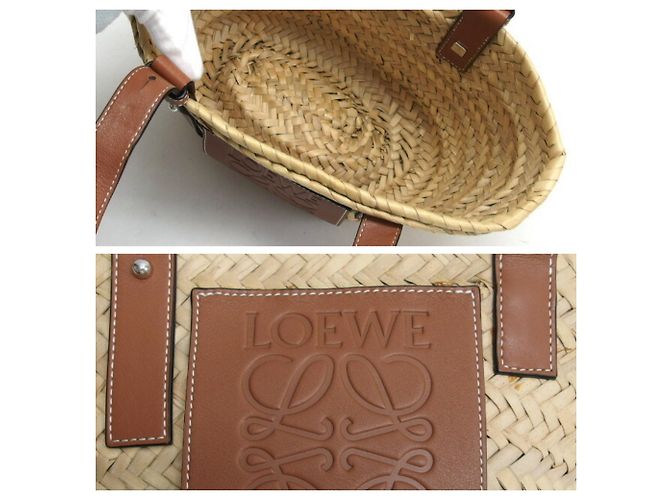 Borsa in rafia Loewe (Piccola) Marrone - vista 5